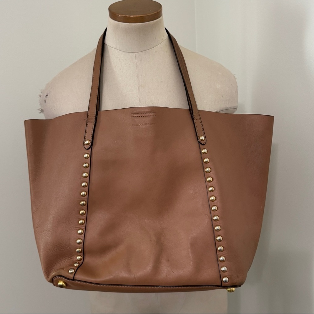 Rebecca Minkoff Blythe Tote Handbag Shoulder Bag ~ Brown Tan Leather